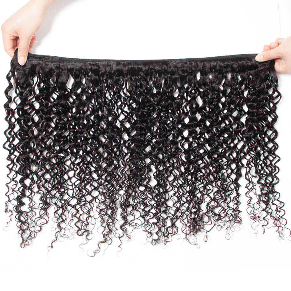 Brazilian Curly Human Hair Weft With Frontal 100% Human Hair 4 Bundles With Frontal Brazilian Virgin Hair