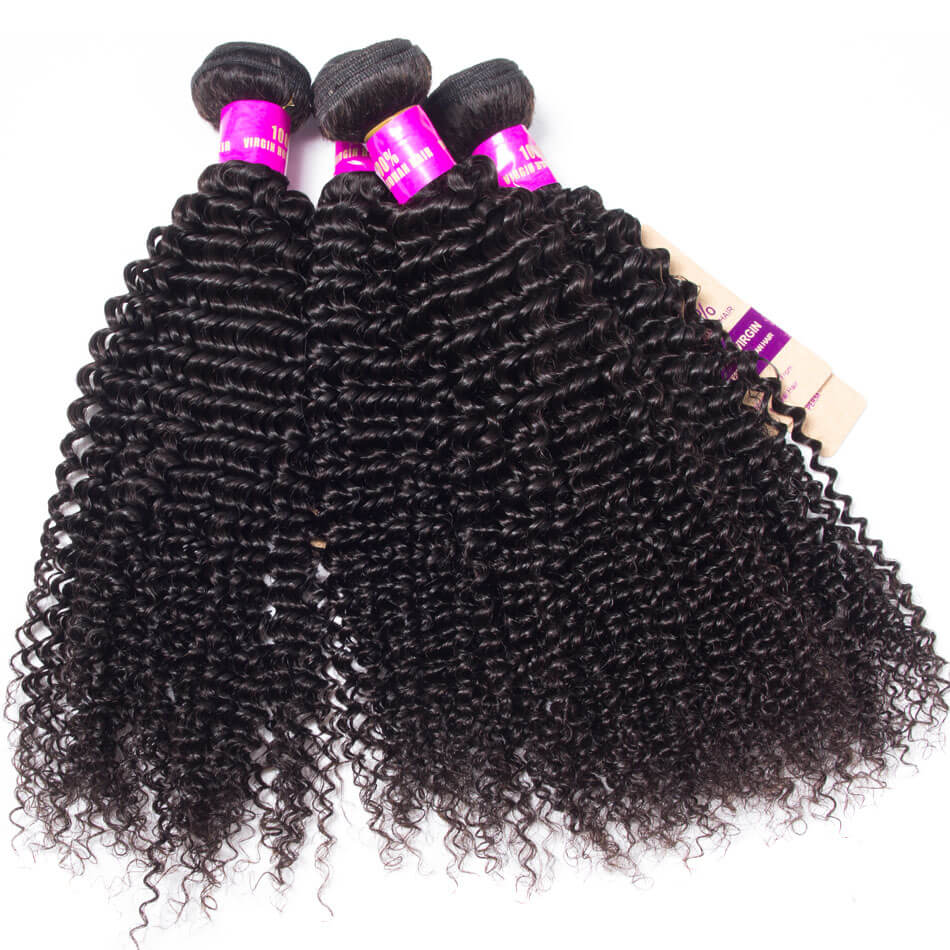 Kinky Curly Hair Weave 4 Bundles Hair Unprocessed Virgin Brazilian Hair Bundles Kinky Curly Human Hair Extenison