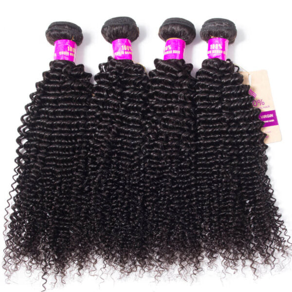 Kinky Curly Hair Weave 4 Bundles Hair Unprocessed Virgin Brazilian Hair Bundles Kinky Curly Human Hair Extenison