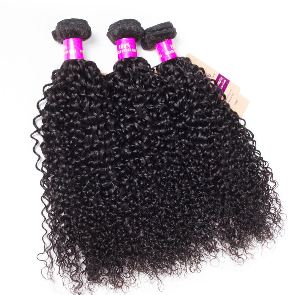 Hair Brazilian Virgin Hair Curly Weave 3 Bundles Brazilian Human Hair Bundles Jerry Curly Hair Extension