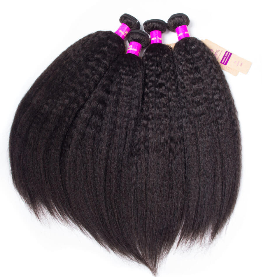 Tinashe Hair Brazilian Kinky Straight Hair 4 Bundles Deal Mink Brazilian Hair Yaki Straight Human Hair Weave
