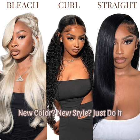 Curlymuse Loose Wave Short Bob Wig Wear Go Pre-Bleached Knots Glueless Pre-Cut 6x5 Lace Wig
