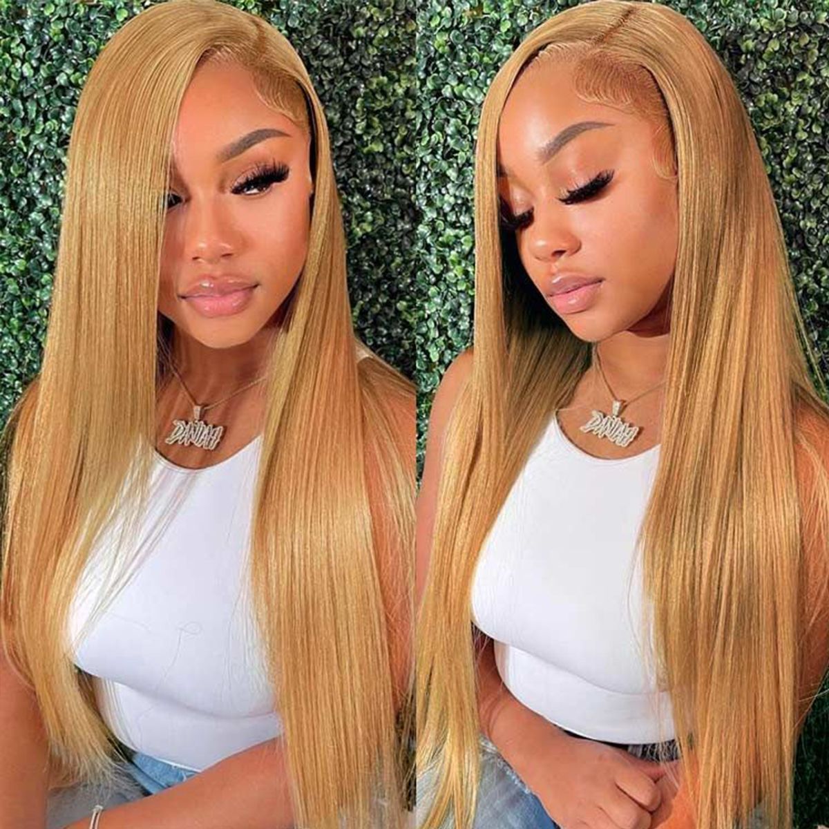 Honey Blonde #27 Straight 13x4 HD Lace Full Frontal Wig 180%
