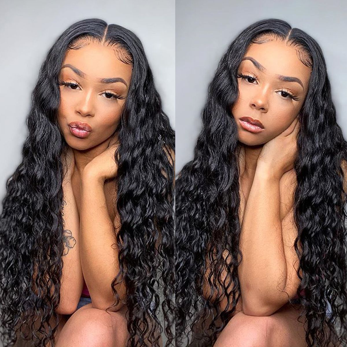 5x5 HD Closure Wigs High Quality Water Wave Lace Closure Wig