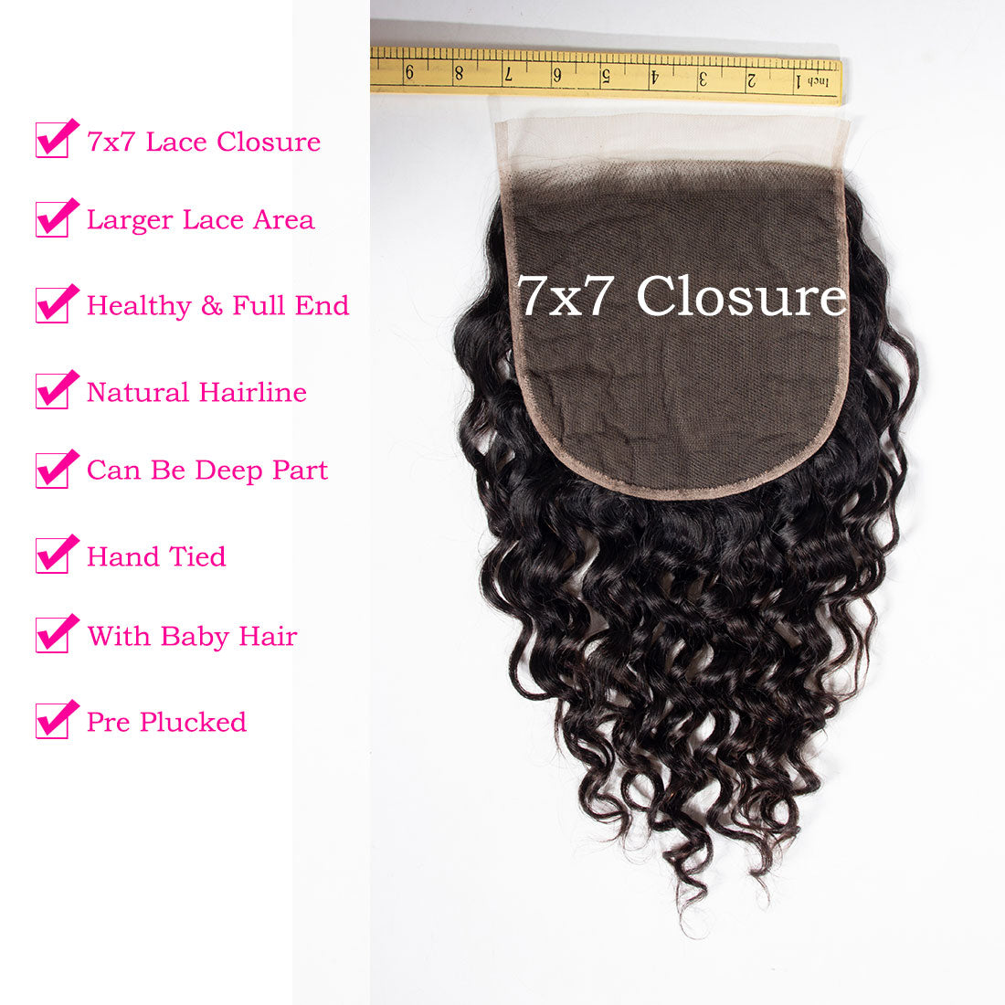 7x7 Water Wave Lace Closure