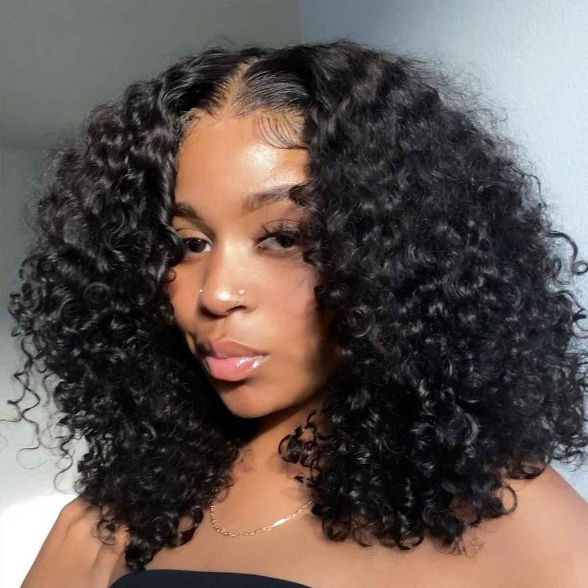 Big Curly Undetectable Lace Short Wig Deep Curly Glueless Lace Wig 180% Density