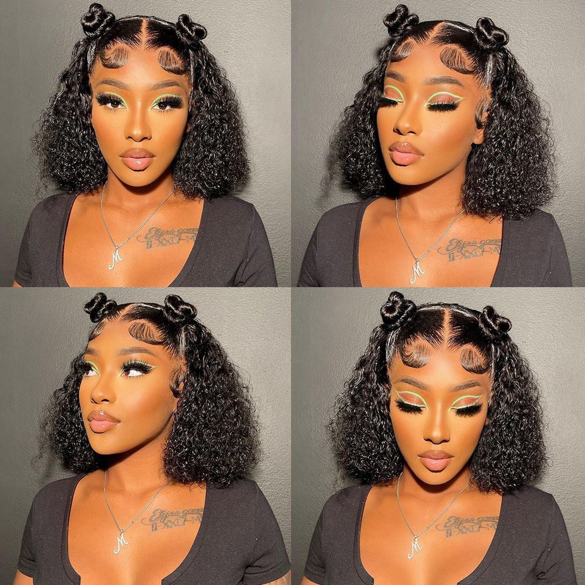 Curly Short Bob Wigs 13x4 Human Hair Wigs 150%
