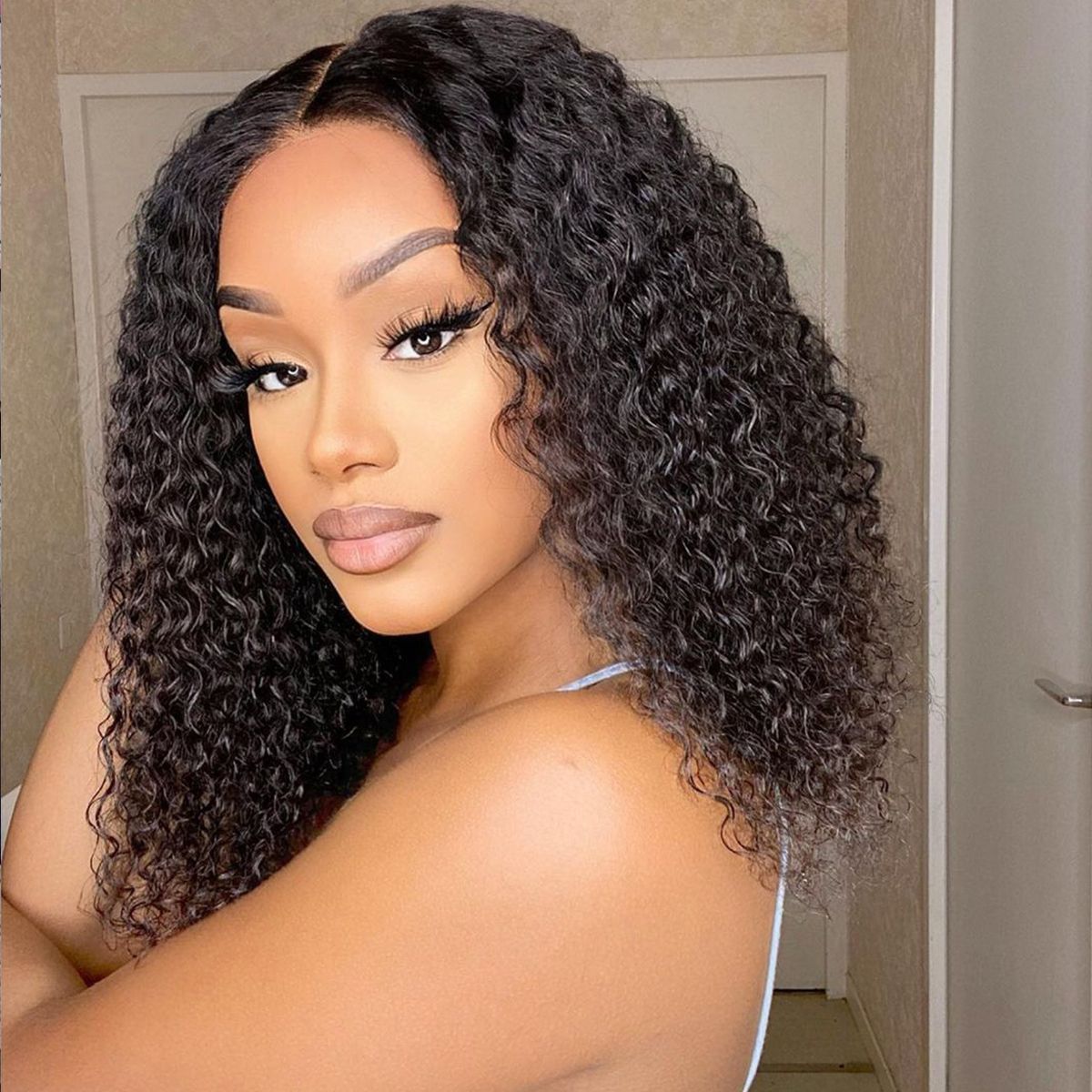 Curly Short Bob Wigs 13x4 Human Hair Wigs 150%