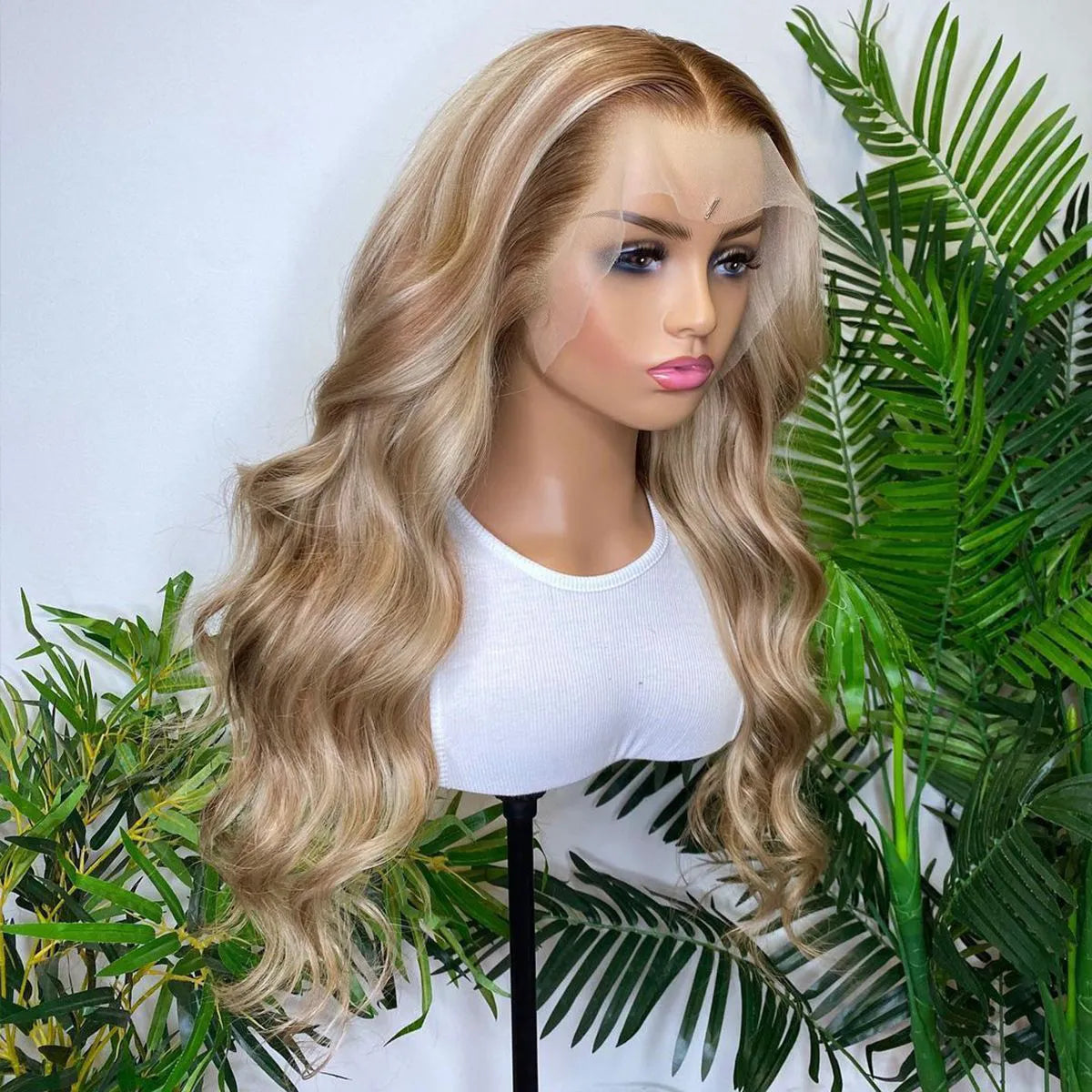 Blonde Highlight 16/613 Human Hair 13x6 Lace Front Wig Body Wave Straight Wigs 180%