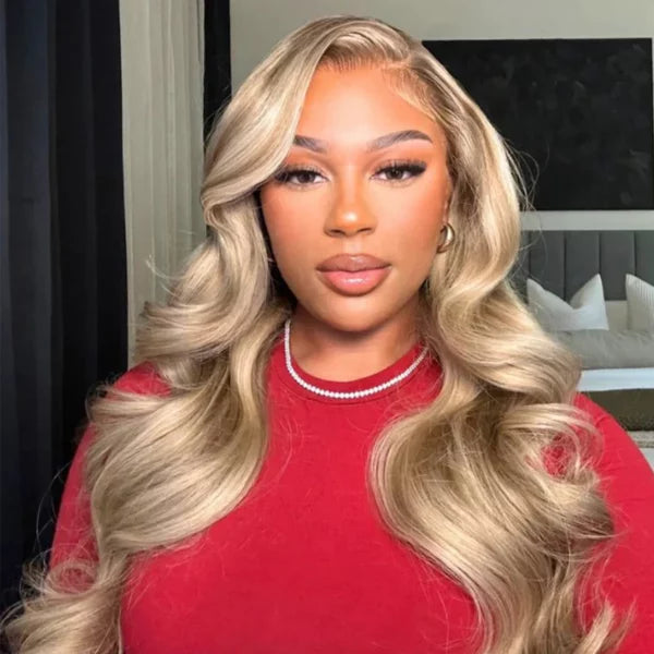 Blonde Highlight 16/613 Human Hair 13x6 Lace Front Wig Body Wave Straight Wigs 180%