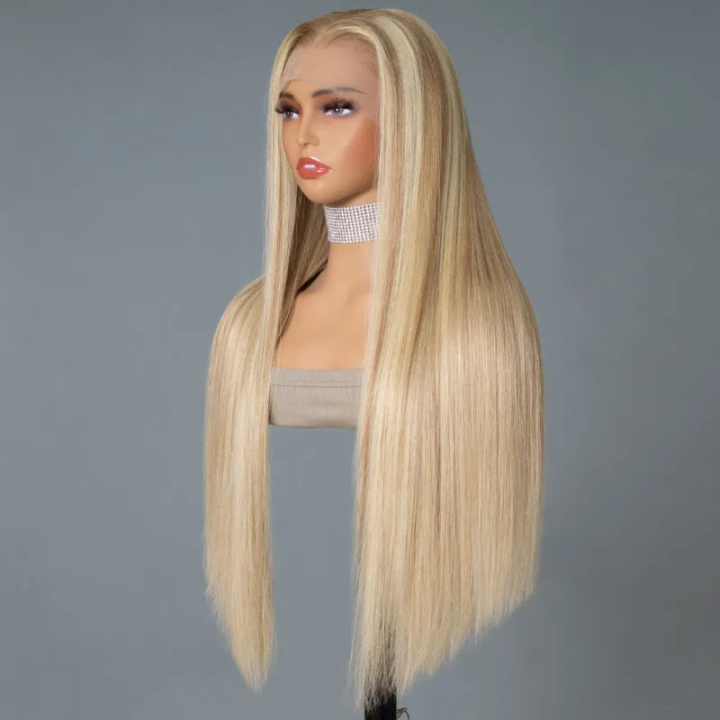 Blonde Highlight 16/613 Human Hair 13x6 Lace Front Wig Body Wave Straight Wigs 180%