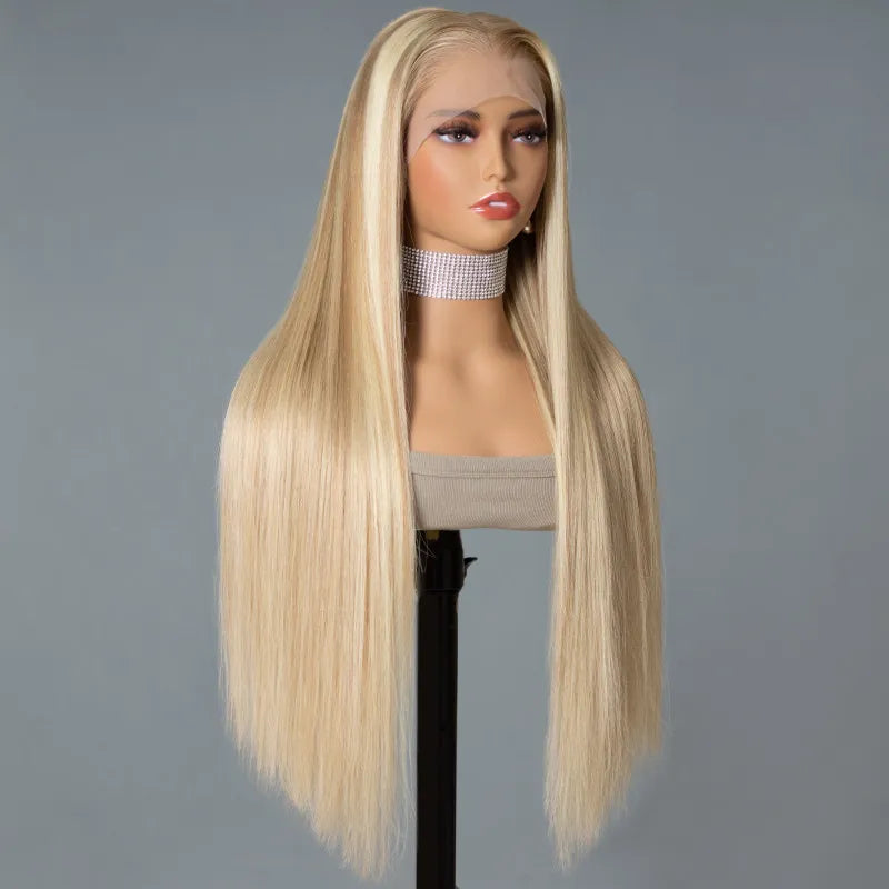 Blonde Highlight 16/613 Human Hair 13x6 Lace Front Wig Body Wave Straight Wigs 180%