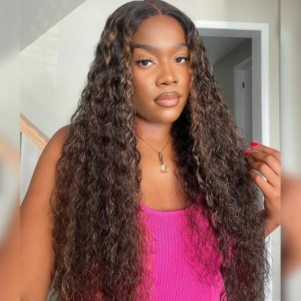 Highlight Water Wave 6x5 13x4 HD Lace Human Hair Wigs
