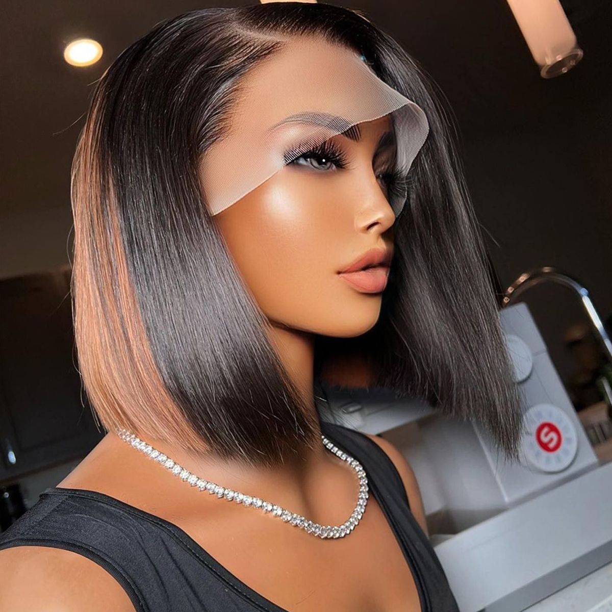 C-Shaped Side Part Straight Bob Wig Minimalist Undetectable HD Lace Human Hair Wig Classic & Chic