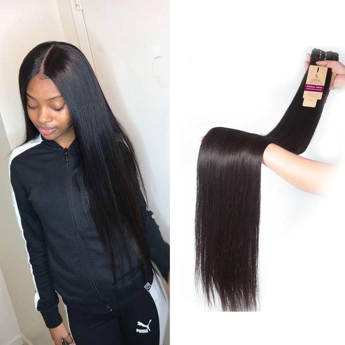 Tinashe Long Human Hair 30 Inch 32 Inch 34 Inch 36 Inch 38 Inch 40 Inch Virgin Straight Human Hair 1 Bundle Sale