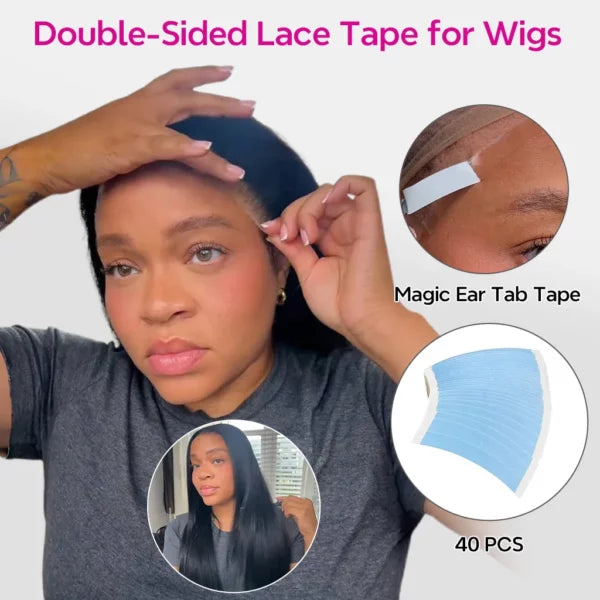 40 Pcs Double-Sided Lace Tape for Wigs
