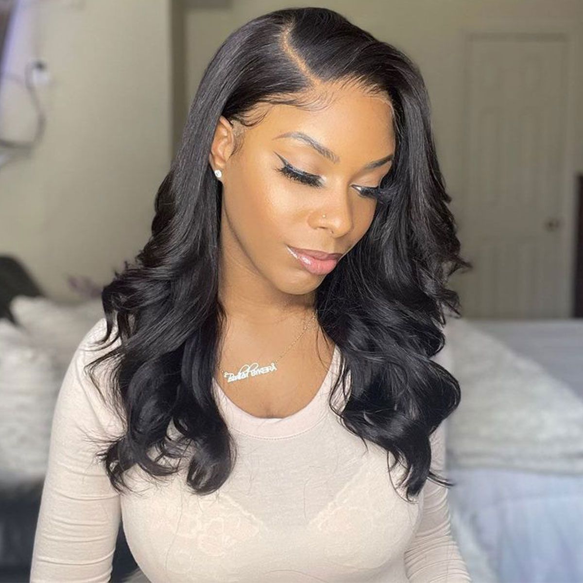 Barrel Curls Glueless Lace Wig 6x5 / 13x4 Undetectable HD Lace Front Short Wigs 200%