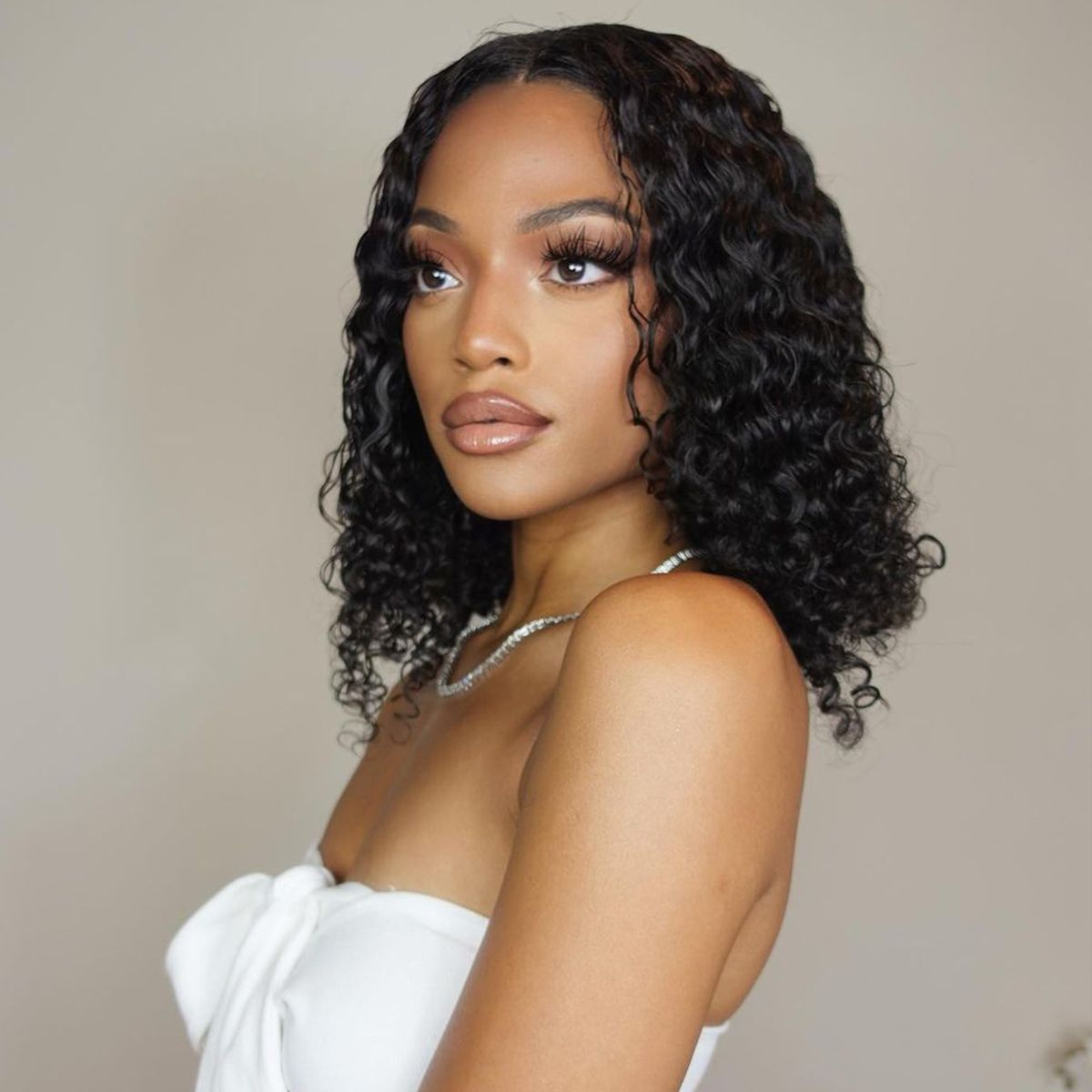 Water Wave Short Bob Wig Glueless 13x4 Lace Front Wig 150%