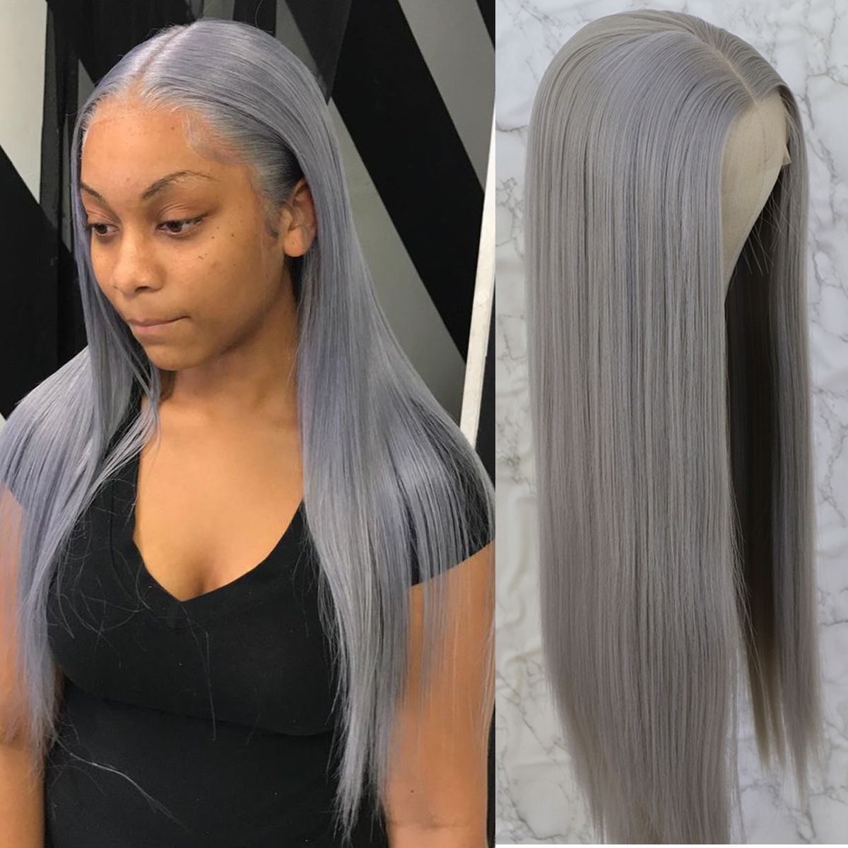 Colorful Straight Hair 13x4 Lace Front Wigs High 180% Density