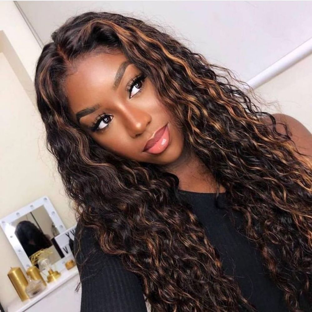 Highlight Water Wave 6x5 13x4 HD Lace Human Hair Wigs