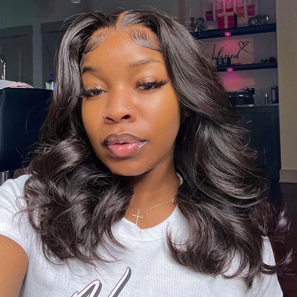 Glueless Pre-Cut 6x5 Lace Closure Wig Barrel Curls Shoulder Length Bleached Knots Beginner Friendly