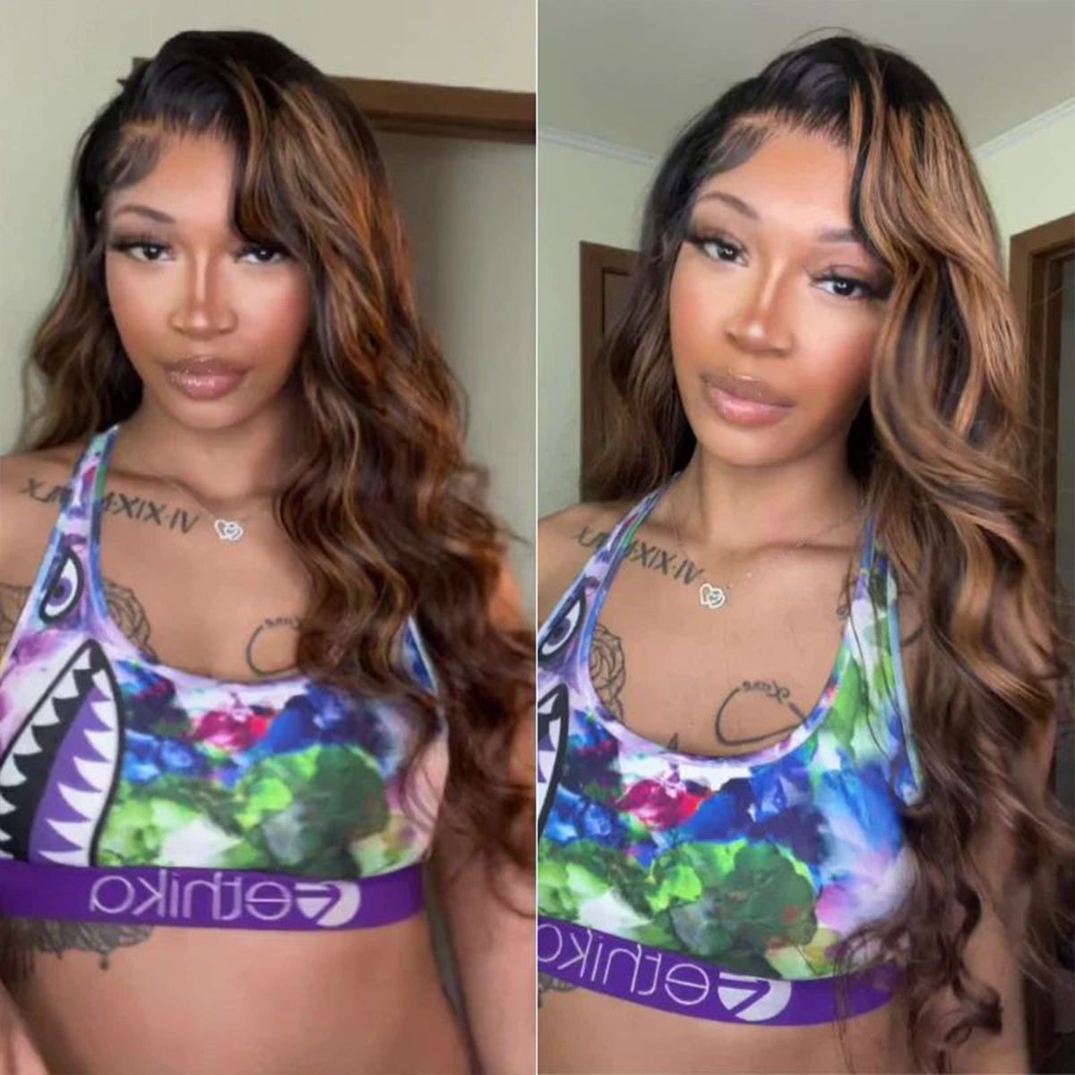 Highlight Honey Brown Body Wave 6x5 13x4 Glueless HD Lace Front Wigs Human Hair