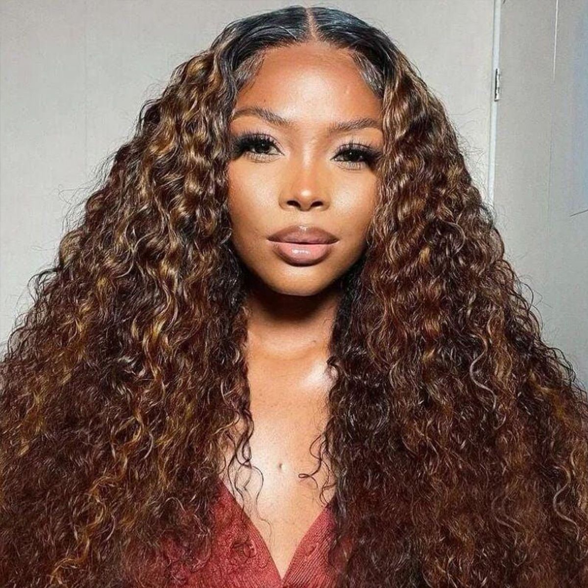 Highlight Curly 6x5 13x4 Lace Front Wig Human Hair Wig Pre-Plucked Hairline