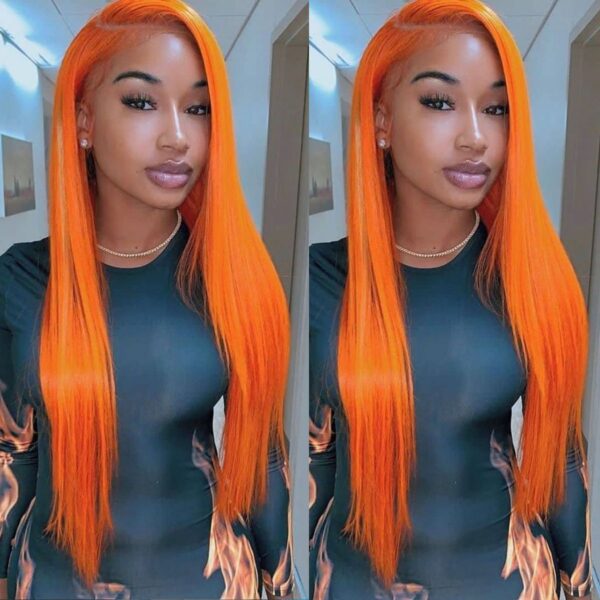 Colorful Straight Hair 13x4 Lace Front Wigs High 180% Density