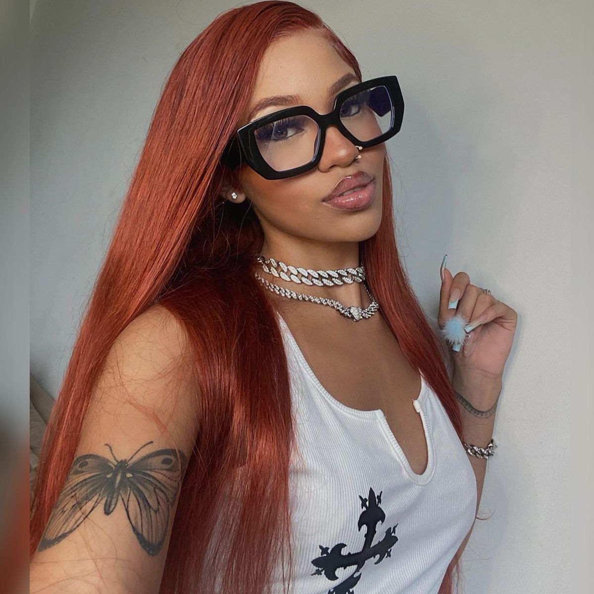 Reddish Brown #33 Color Straight 6x5 13x4 Glueless Lace Wig HD Lace Wig 180% Density