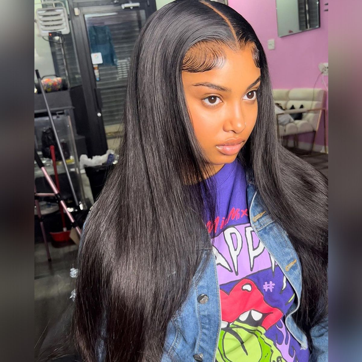13x6 HD Lace Frontal Wig Pre-Bleached Knots Straight Virgin Human Hair Wigs 180% Density