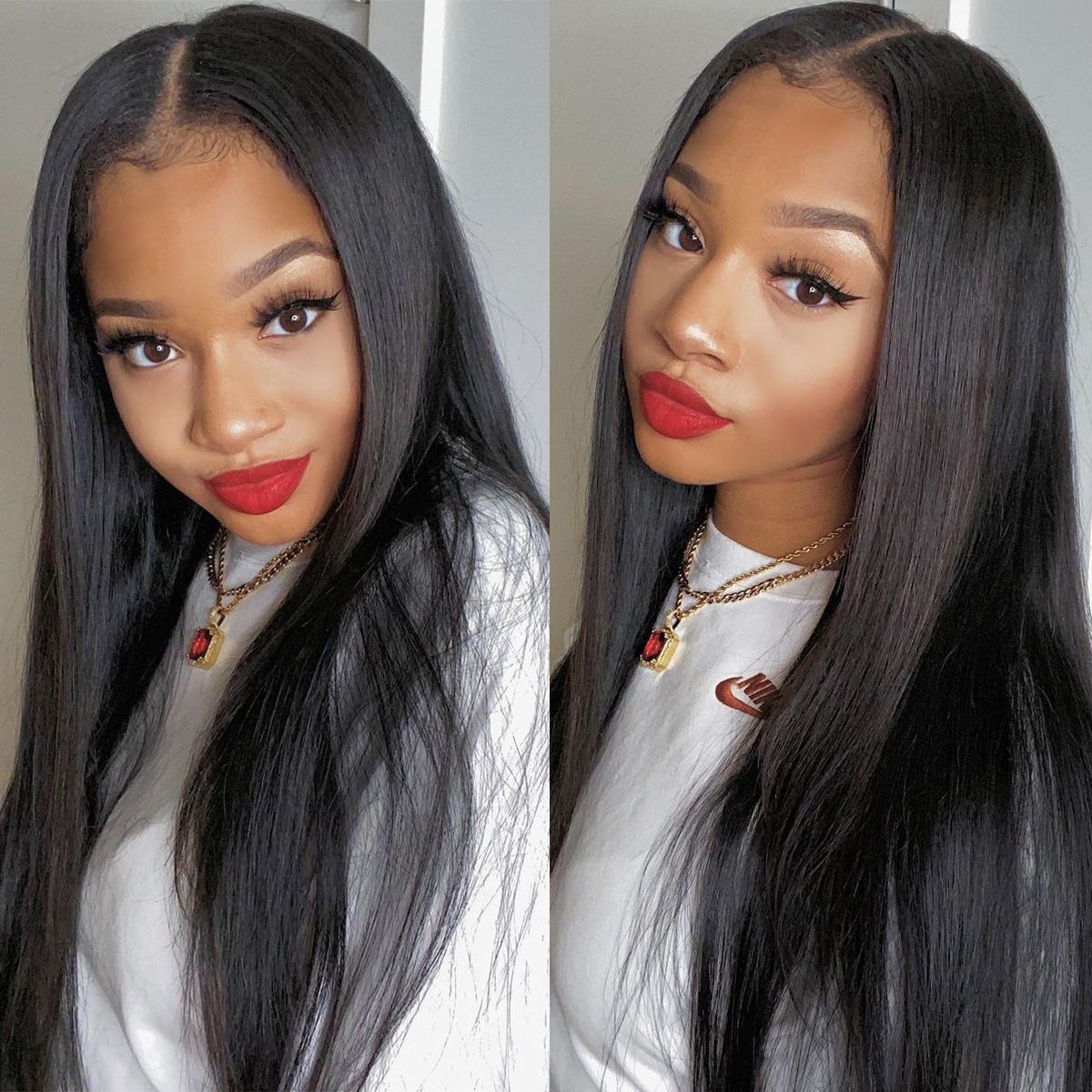 Straight U Part Wigs Human Hair Wigs Scalp Look 180%