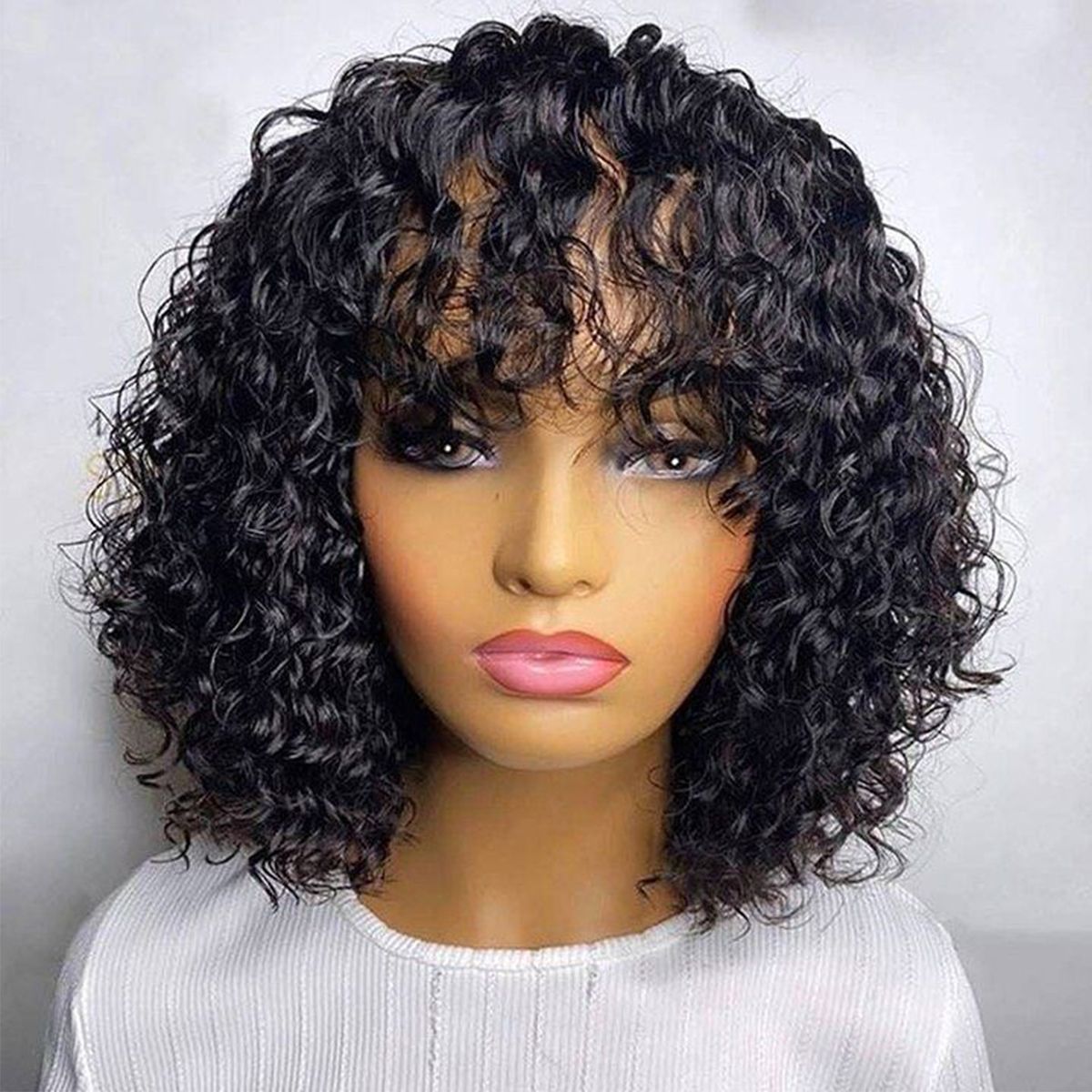 Wear & Go Glueless Water Wave Curls Machine Made Bob Wig
