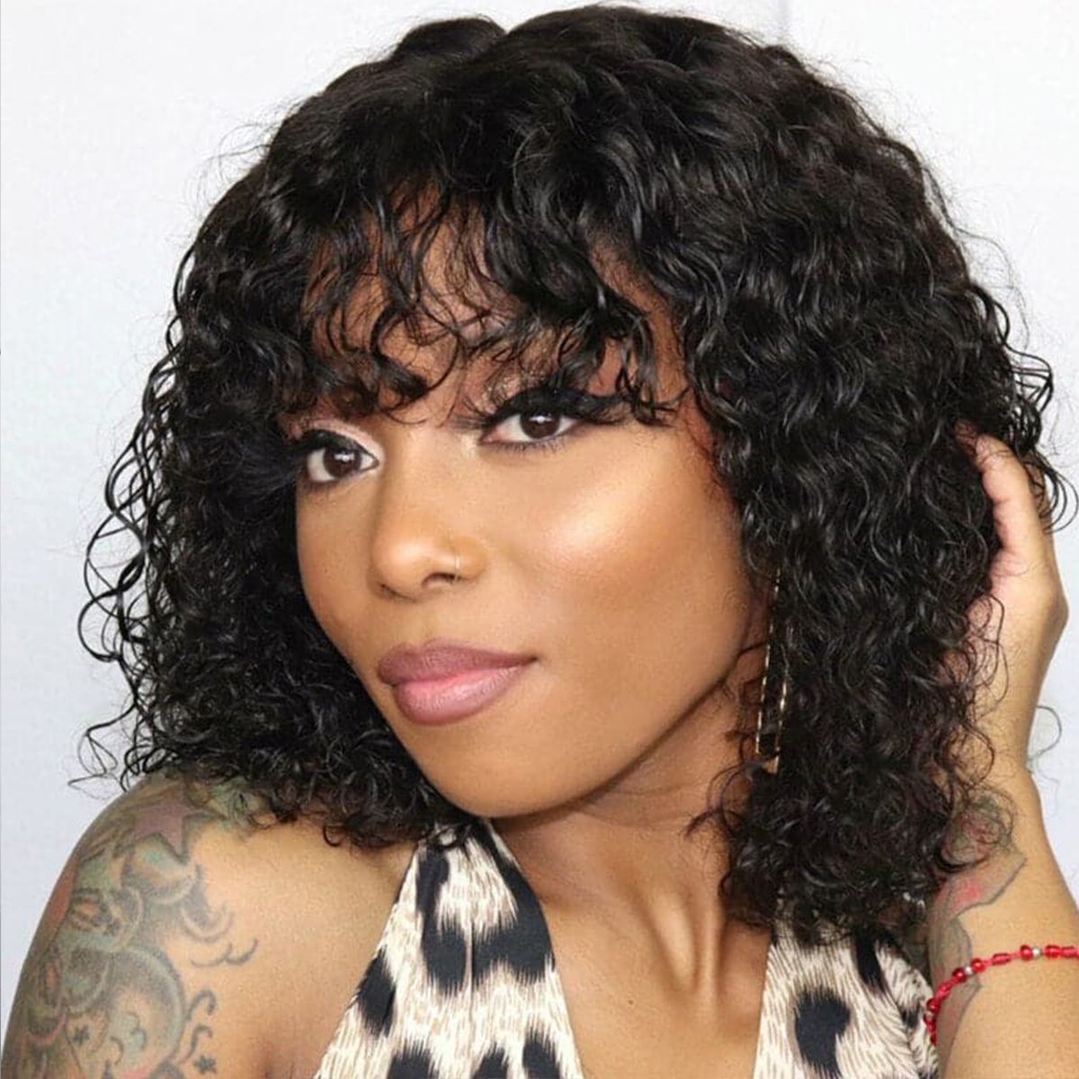 Wear & Go Glueless Water Wave Curls Machine Made Bob Wig