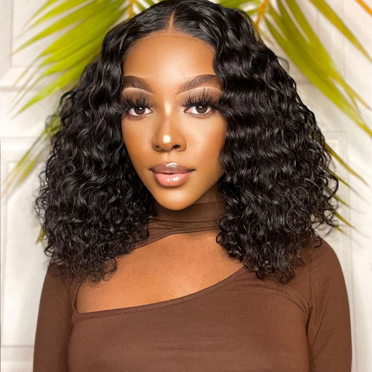 Water Wave Short Bob Wig Glueless 13x4 Lace Front Wig 150%