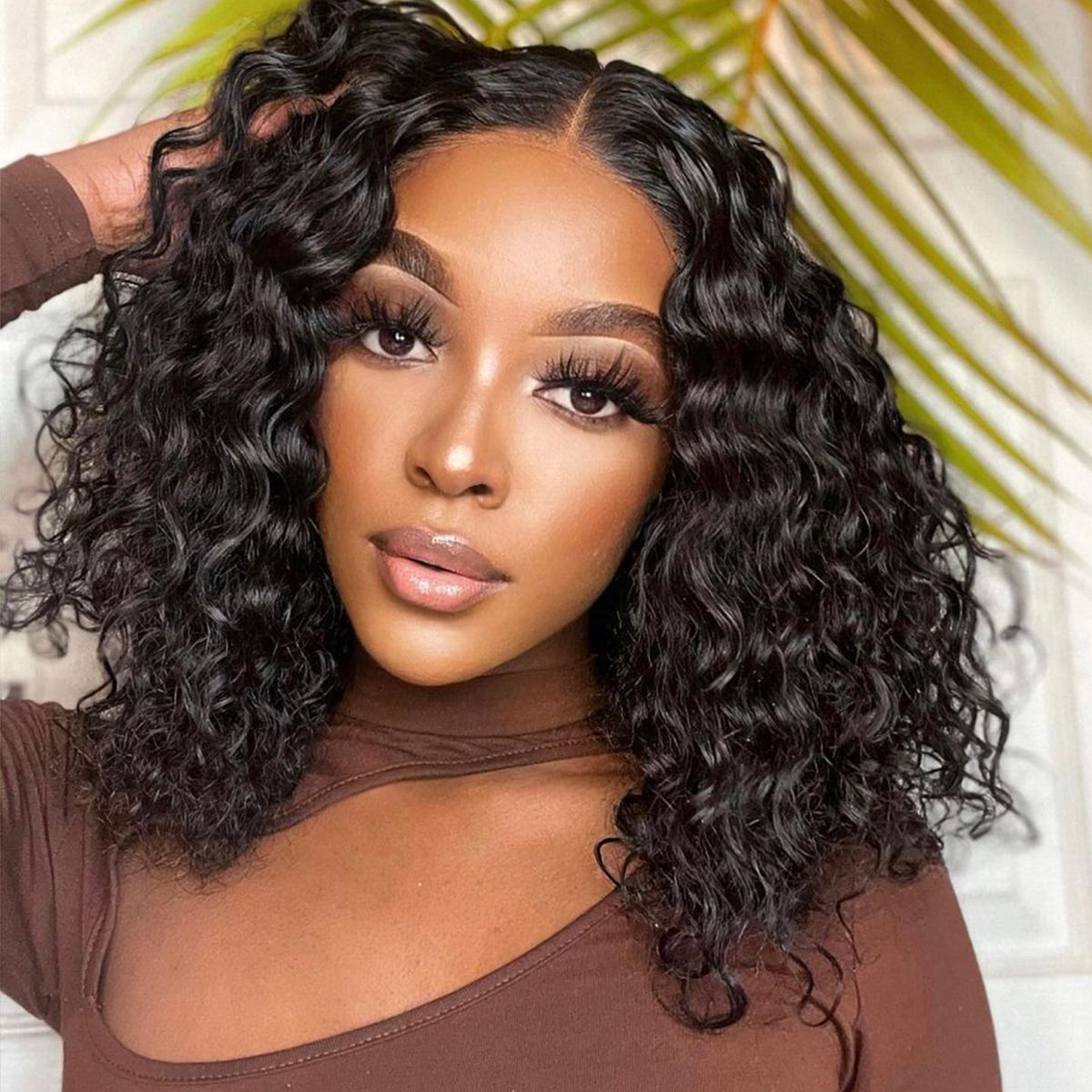 Water Wave Short Bob Wig Glueless 13x4 Lace Front Wig 150%