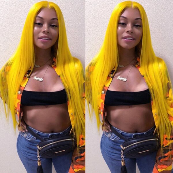 Colorful Straight Hair 13x4 Lace Front Wigs High 180% Density