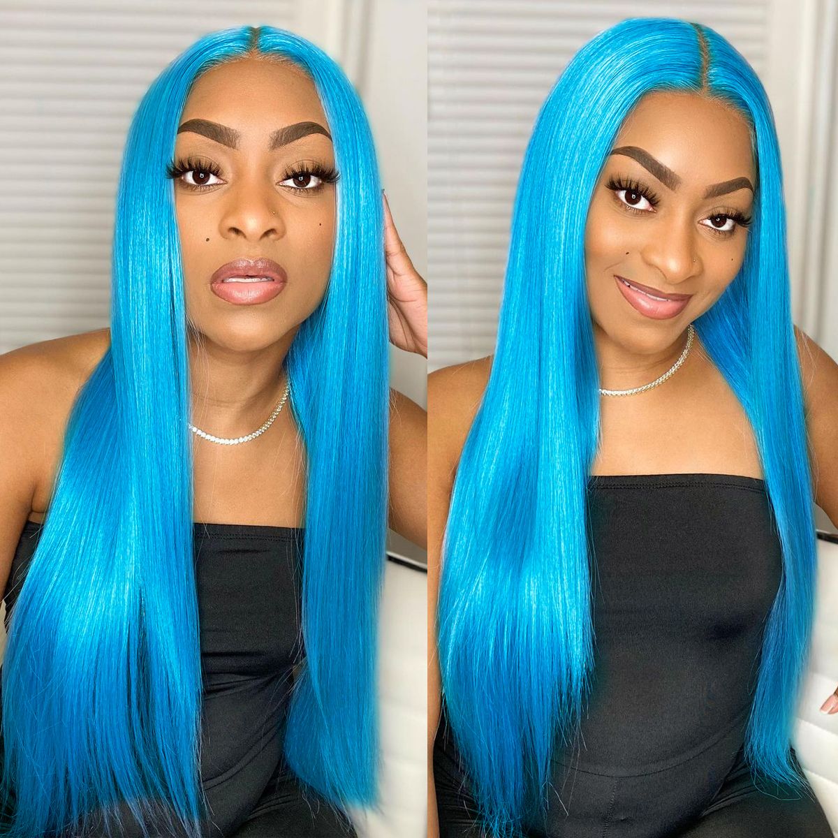 Colorful Straight Hair 13x4 Lace Front Wigs High 180% Density