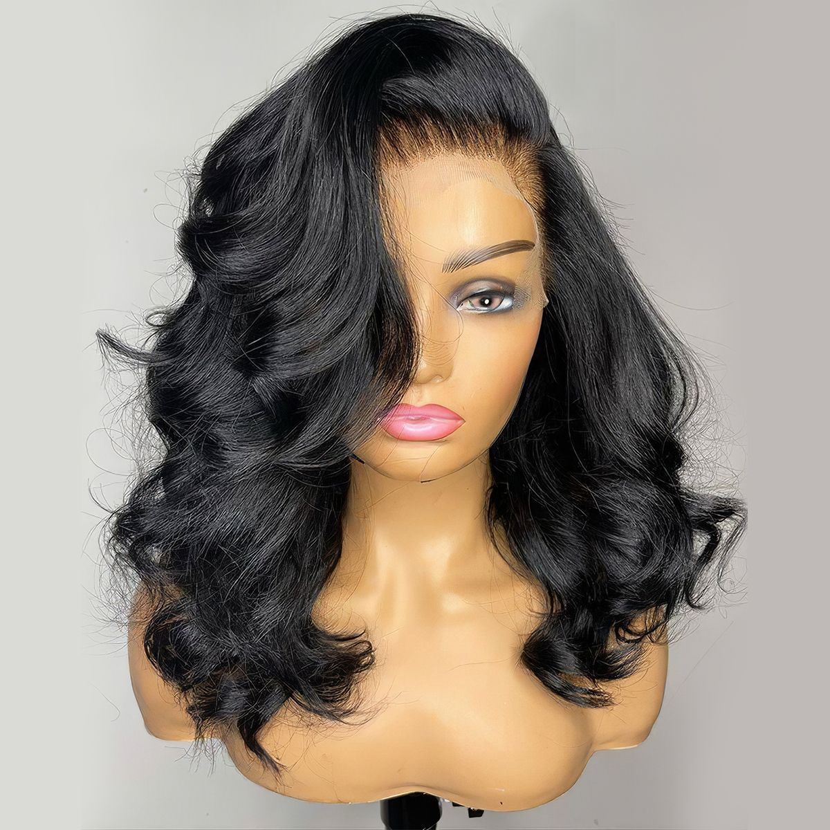 Barrel Curls Glueless Lace Wig 6x5 / 13x4 Undetectable HD Lace Front Short Wigs 200%