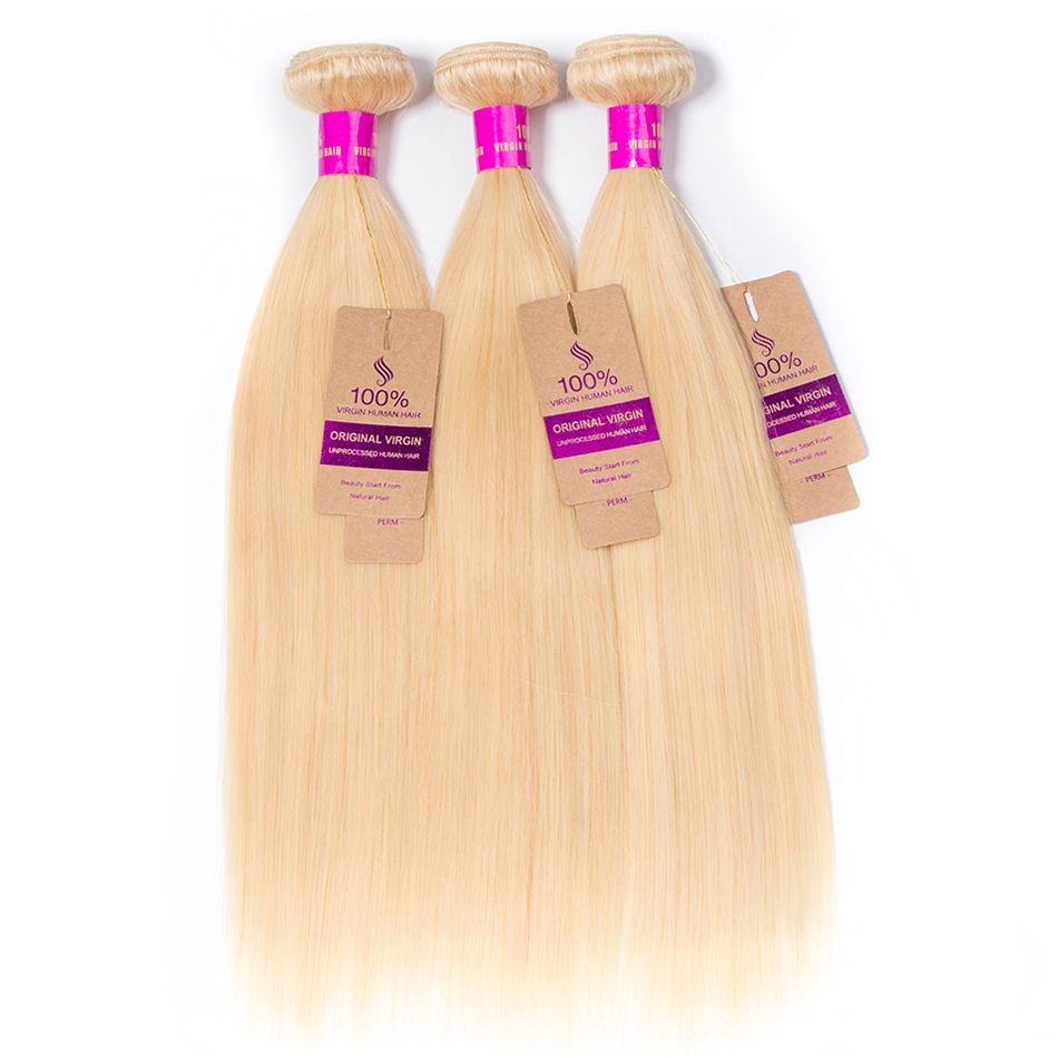 Hair brazilian straight hair 1 bundle deals Virgin Remy hair extensions 100% human hair bundles Color #613