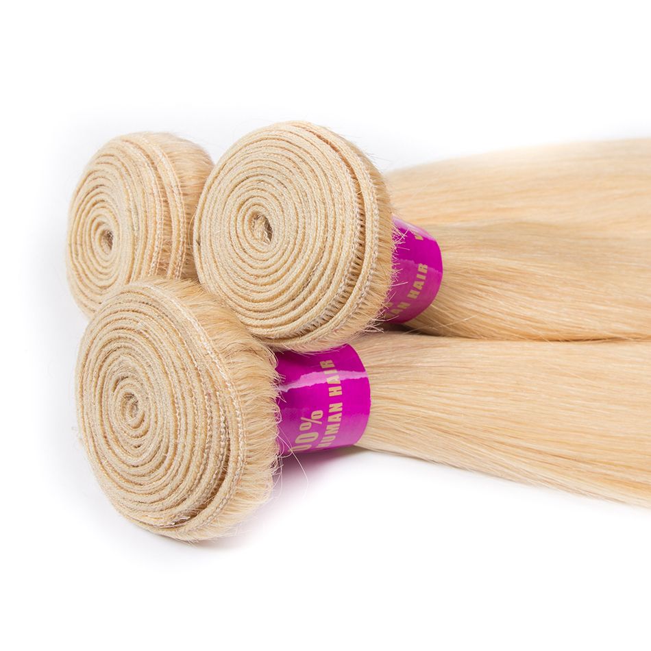 Hair brazilian straight hair 1 bundle deals Virgin Remy hair extensions 100% human hair bundles Color #613