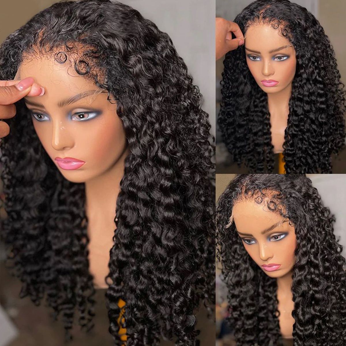 4C Edges Hairline Deep Wave 6x5 13x4 Lace Front Wig Glueless Lace Wig