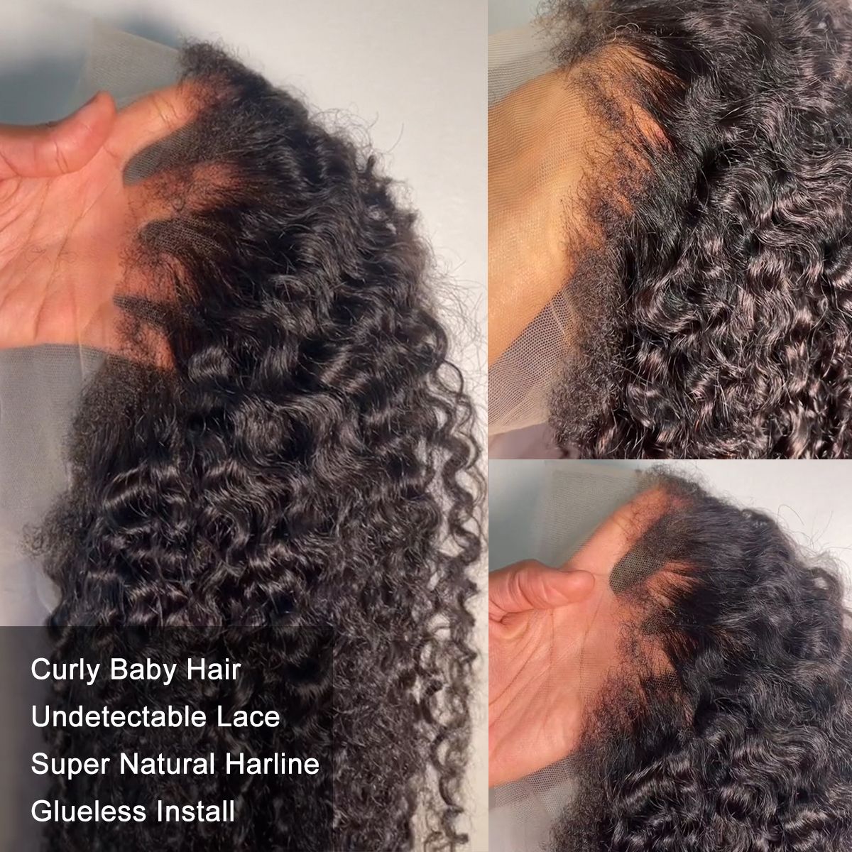 4C Edges Hairline Deep Wave 6x5 13x4 Lace Front Wig Glueless Lace Wig