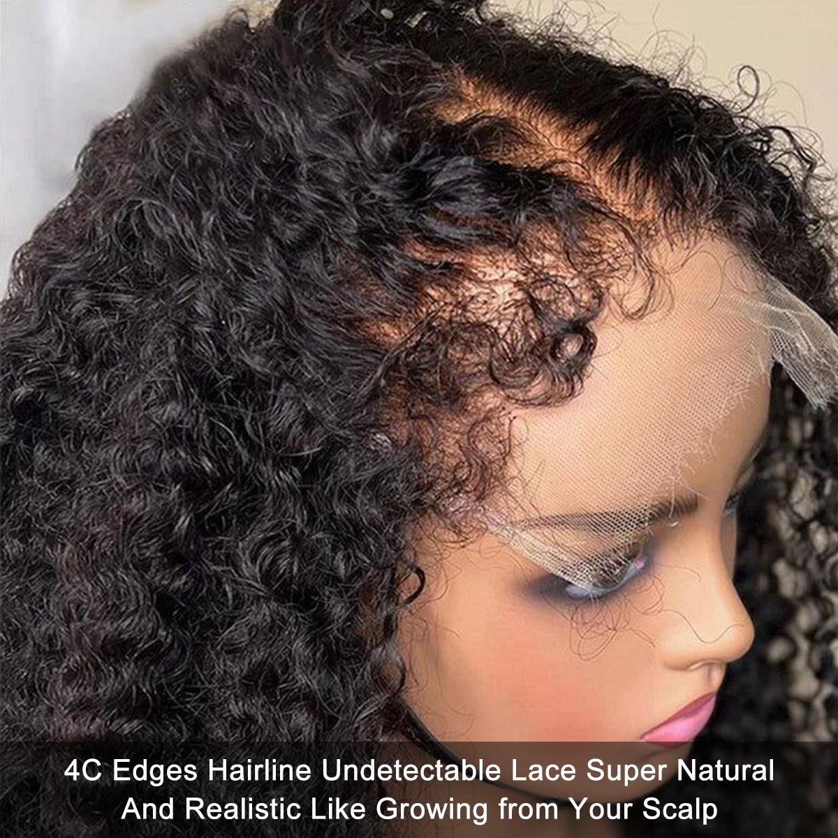 4C Edges Hairline Deep Wave 6x5 13x4 Lace Front Wig Glueless Lace Wig