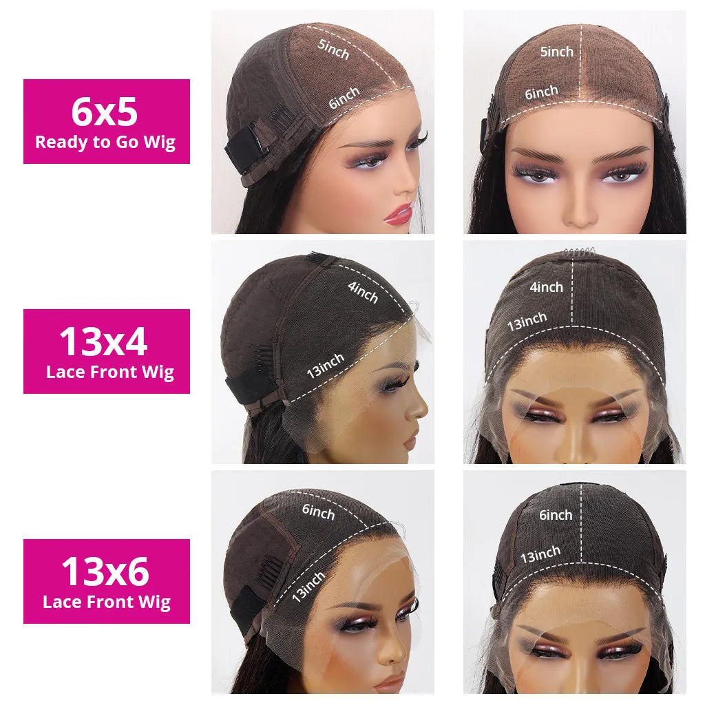 Straight 13x4 13x6 HD Lace Front Wig Ready to Go Glueless Wig Bleached Knots
