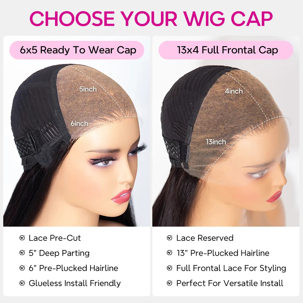 Barrel Curls Glueless Lace Wig 6x5 / 13x4 Undetectable HD Lace Front Short Wigs 200%