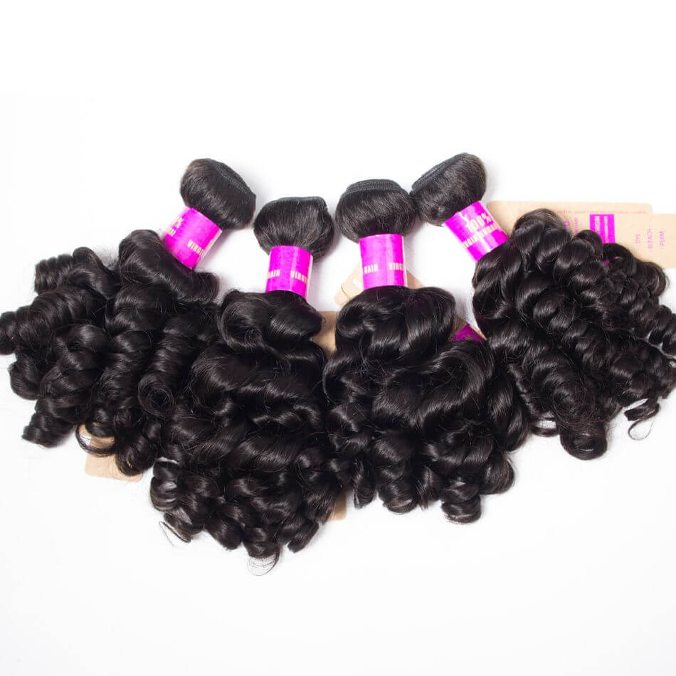 Brazilian Funmi Hair Virgin Hair 3 Bundles with Lace Closure