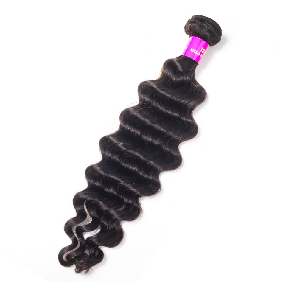 Brazilian Virgin Hair Loose Deep Wave 3 Bundles 100% Virgin Hair Bundles Loose Deep Curly Weave Human Hair