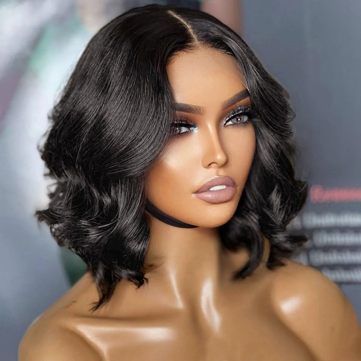 Ready To Go Glueless Loose Body Wave Short Bob Wig Pre-Bleached Knots 6x5 Pre-Cut Lace Wig