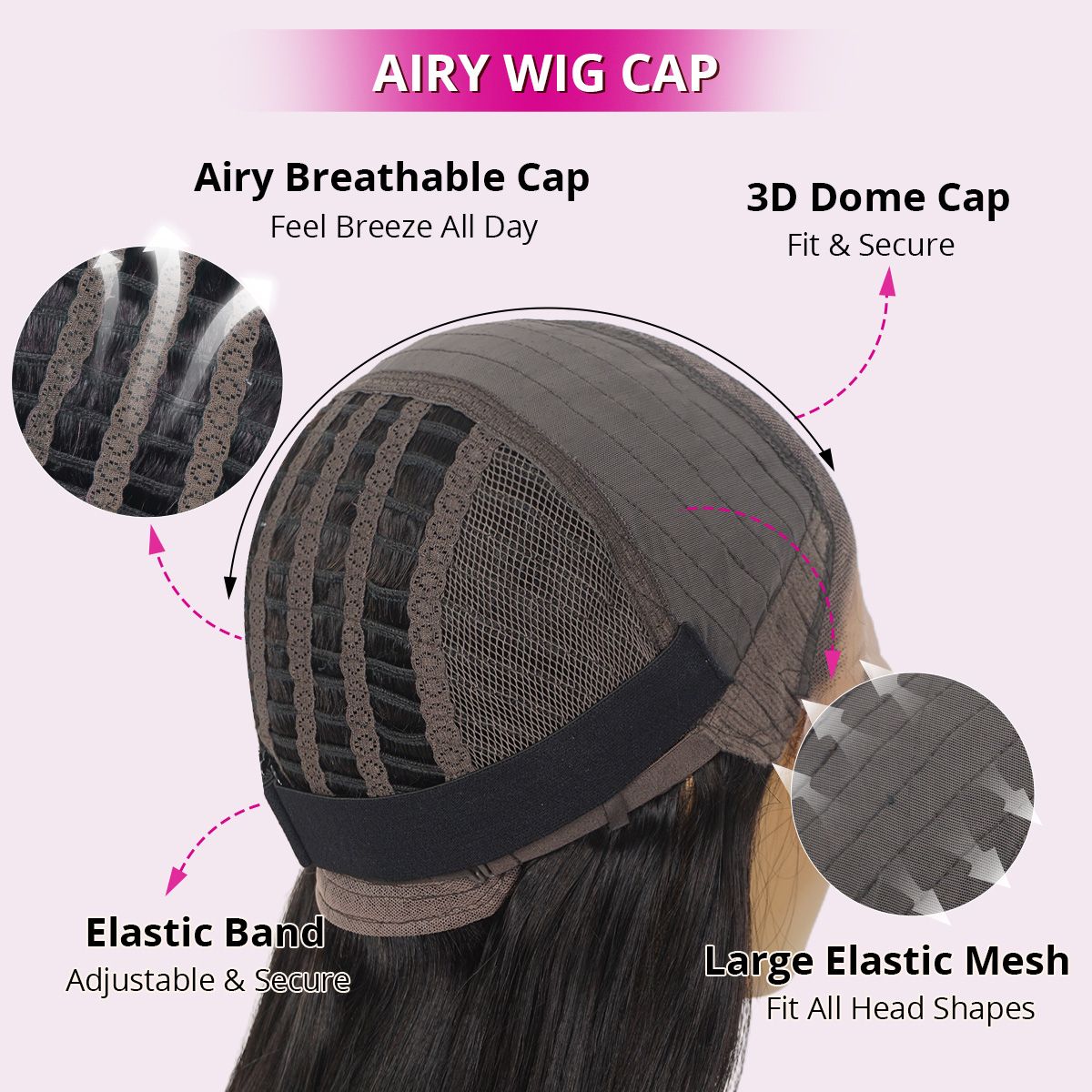 Airy Breathable Cap Wear & Go Curly Pre-Cut 6x5 Plus Lace Wig 100% Glueless Install Beginnger Friendly