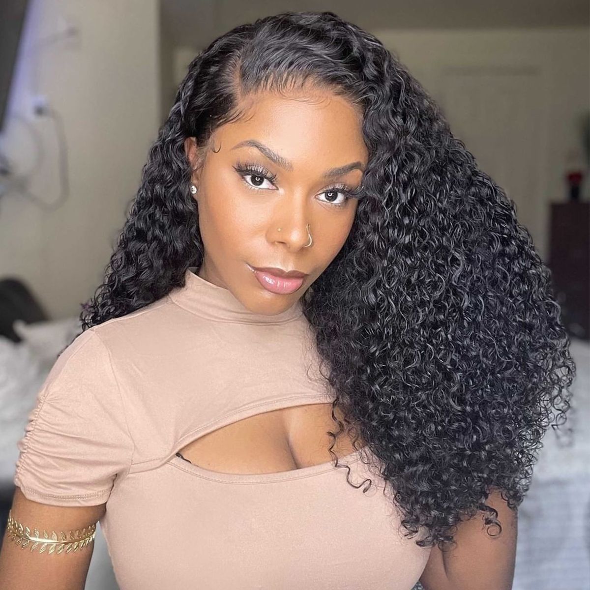 Airy Breathable Cap Wear & Go Curly Pre-Cut 6x5 Plus Lace Wig 100% Glueless Install Beginnger Friendly